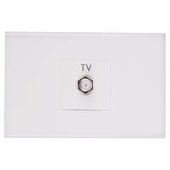 HALUX - Toma coaxial TV 10 A blanco