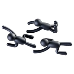 UMBRA - Set de ganchos para muro 3 unidades plástico ABS negro