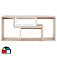 TUHOME - Rack de TV 55x120x36 cm rovere