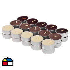 JUST HOME COLLECTION - Set 30 velas Tealights con Aroma Variedad de colores