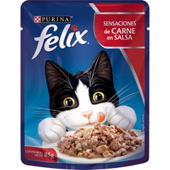 FELIX - Alimento húmedo para gato adulto 85 g carne