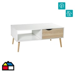 TVILUM - Mesa Oslo 98x60x43 cm blanco/oak