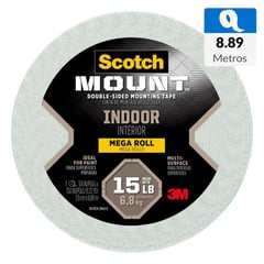 SCOTCH - Cinta Doble Faz Scotch-Mount Interiores 19 mm x 8.9 mts