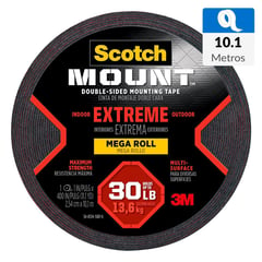 SCOTCH - Cinta Doble Faz Scotch-Mount Extrema 25.4 mm x 10 m