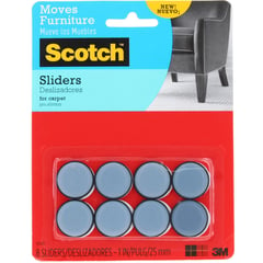 SCOTCH - Deslizadores Adhesivos para Alfombra, 19 mm x 19 mm