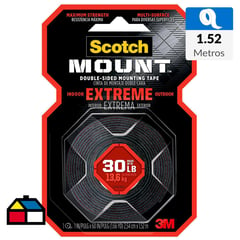 SCOTCH - Cinta Doble Faz -Mount Extrema 25.4 mm x 1.52 m