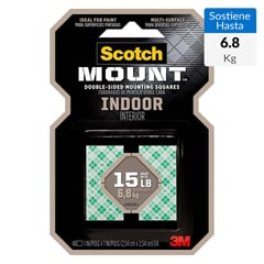 SCOTCH - Cuadros Doble Faz Scotch-Mount Interiores 25.4 mm x 25.4 mm