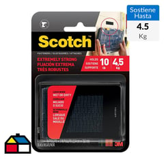 SCOTCH - Sujetadores Extra Fuerte 25.4 mm x 76.2 mm Negro