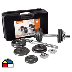 LIVEUP - Maleta Set mancuernas 15 kg acero