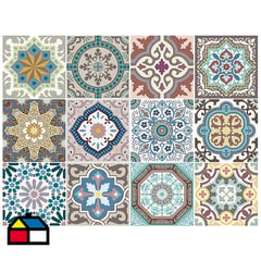 VALDECO - Set de azulejos adhesivos 15x15 cm 12 unidades