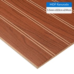 MASISA - MDF Ranurado Pintado Cerezo 5.5 mm 122x244 cm