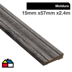 HOLZTEK - Moldura Pilastra MDF Ceniza 15 mm 5.7x240 cm