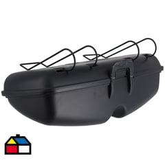 AUTOSTYLE - Estuche de lentes acero negro 16,5x7x17,5 cm