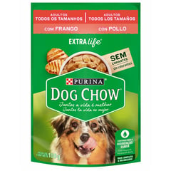 DOG CHOW - Alimento húmedo para perro adulto 100 gr pollo