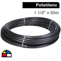 TIGRE - Cañería Polietileno 1 1/2" x 50m Negro