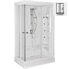 SENSI DACQUA - Cabina de Ducha 80x120x213,5 cm Blanca Rectangular