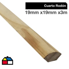 MULTIMARCA - Cuarto Rodón pino Finger 19x19 mm.x 3.00 m