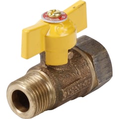 NIBSA - Llave de paso gas 1/2" HI-HE bronce