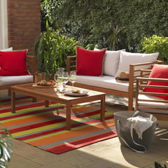 JUST HOME COLLECTION - Juego de Living de Terraza Saint Pete 4 Personas Natural