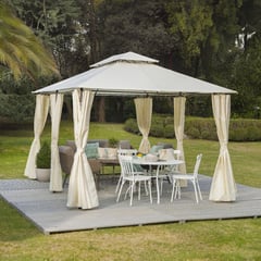 JUST HOME COLLECTION - Toldo Pérgola con Cortinas 3x4 mt