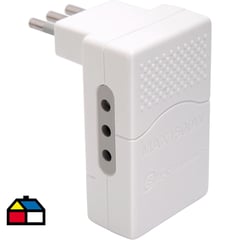 HALUX - Adaptador triple salvaespacio 10 A blanco