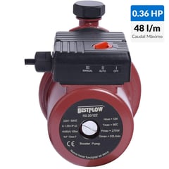 BESTFLOW - Electrobomba Recirculadora 3/4"  0.36 HP 48 l/min