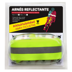 BRIGHT WOLF - Arnés reflectante para bicicleta amarillo