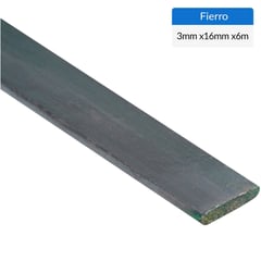 GENERICO - Fierro Barra Plana Laminada en Caliente Acero 3x16 mm 6 m