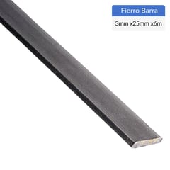 GENERICO - Fierro Barra Plana Laminada en Caliente Acero 3x25 mm 6 m