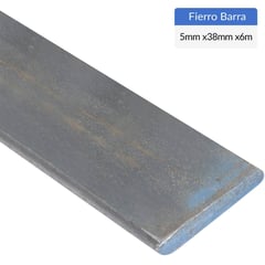 GENERICO - Fierro Barra Plana Laminada en Caliente Acero 5x38 mm 6 m