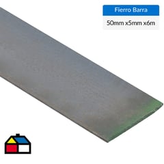 GENERICO - 50x5mm x6m Fierro barra plana laminada en caliente