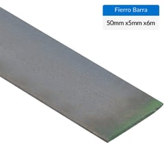 GENERICO - Fierro Barra Plana Laminada en Caliente Acero 5x50 mm 6 m