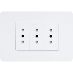 SCHNEIDER ELECTRIC - Tomacorriente triple 10 A Blanco Orion