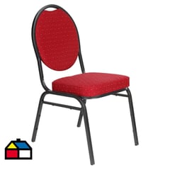 JUST HOME COLLECTION - Silla de salón burdeo 48x57x90 cm rojo