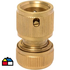 ERGO - Conector para manguera 1/2" de bronce con stop