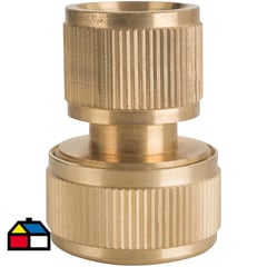 ERGO - Conector para manguera 3/4" de bronce sin stop