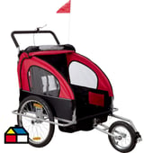 KIDSCOOL - Carro jogger y trailer rojo