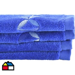 JUST HOME COLLECTION - Juego de toallas 380 gr 30x50 cm 2 unidades azul