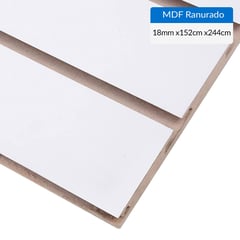 MASISA - MDF Ranurado Melamínico Blanco 18 mm 152x244 cm