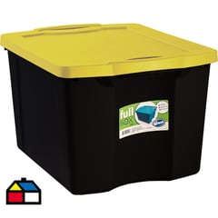 WENCO - Caja organizadora 75 litros 37,8x48x 60,3 cm negro