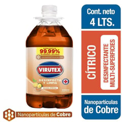 VIRUTEX - Limpiador líquido desinfectante cítrico 4l