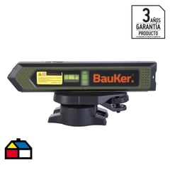 BAUKER - Nivel torpedo láser 13x4x20 cm plástico plateado