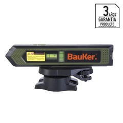 BAUKER - Nivel torpedo láser 13x4x20 cm plástico plateado