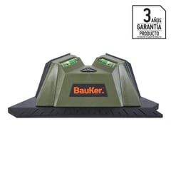 BAUKER - Nivel ángulo láser 18x6x16 cm plástico plateado