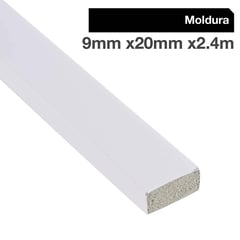 HOLZTEK - Moldura blanca para junquillo 9X20X240 cm