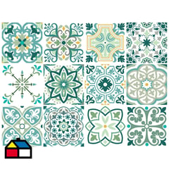 VALDECO - Set de azulejos adhesivos 15x15 cm 12 unidades