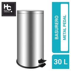 JUST HOME COLLECTION - Basurero 30 Litros Metal Gris