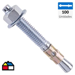 MAMUT - Perno anclaje 3/8 x 3" 100 un