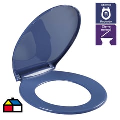 CORONA - Asiento WC redondo plástico azul