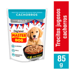 MASTER DOG - Alimento húmedo para cachorro 85 gr carne y leche